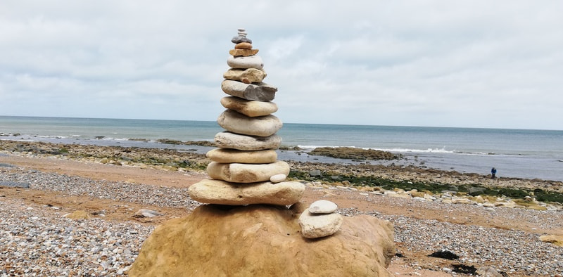 Stone stack on beach